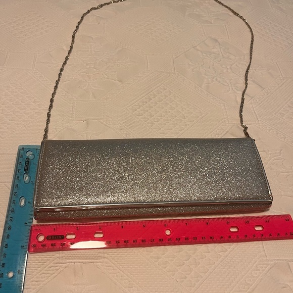 Sold…Aldo beautiful silver clutch or crossbody purse - Picture 6 of 16